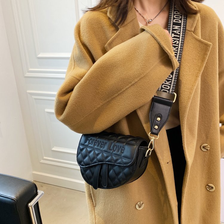 Fashion small bag women's foreign style versatile shoulder bag ins high-end crossbody bag texture saddle bag