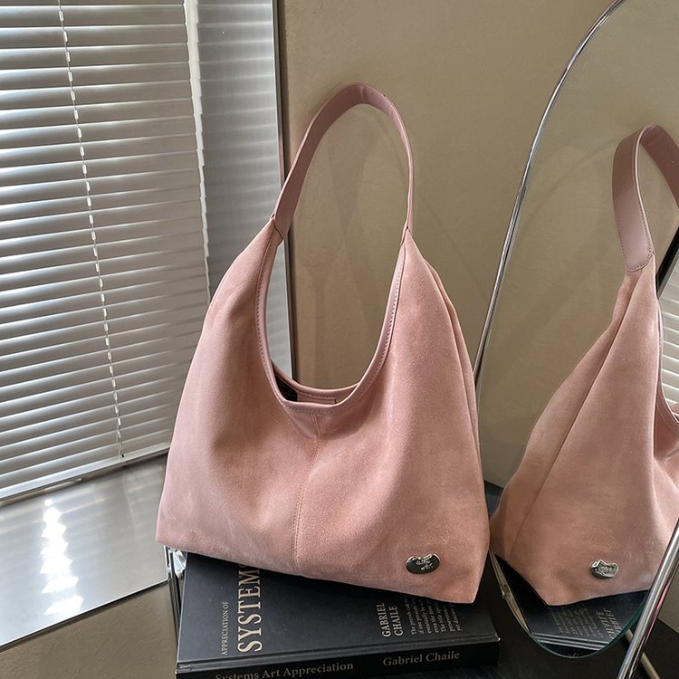 High-end texture fashion large-capacity bag women's one-shoulder retro lazy crossbody bag commuter tote bag