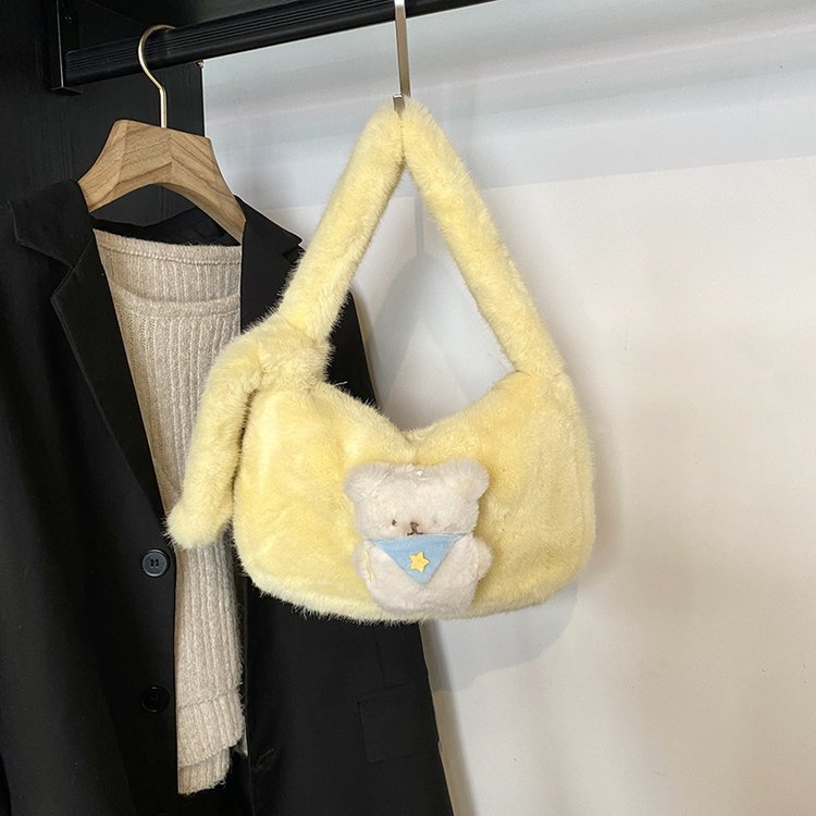 Niche ins trend fashion high-quality winter new style furry bag women's large capacity shoulder bag