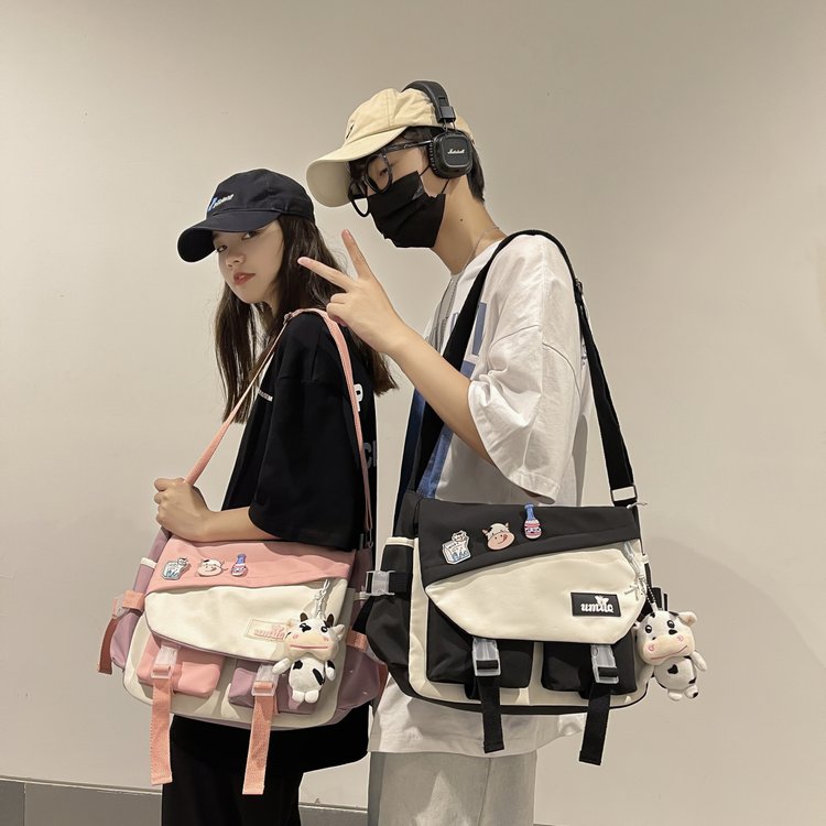 New style women's high handbag crossbody student cute large capacity handbag student class date couple shoulder bag