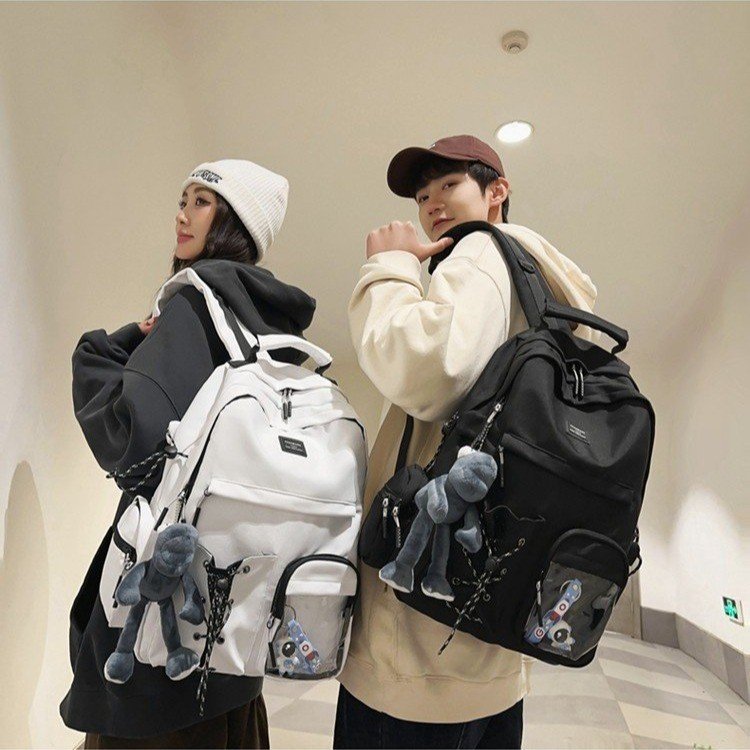 School bag for junior high school students, large capacity, new trend ins cool, simple, backpack for high school students, backpack for boys
