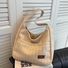 Casual large-capacity bag for women in autumn and winter new student class canvas bag simple commuter shoulder tote bag