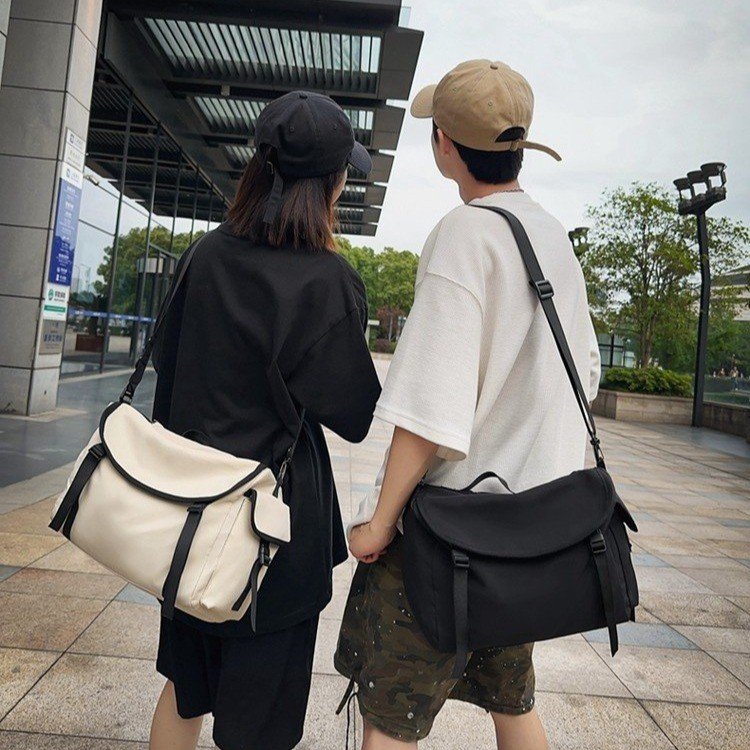 New street trend single shoulder crossbody bag outdoor multi-functional backpack Korean style large capacity travel bag for men and women