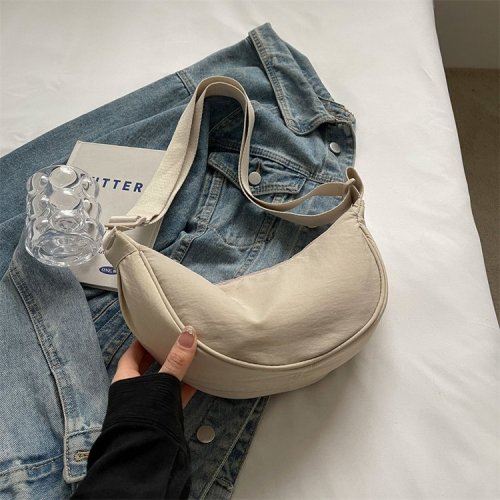 Simple lightweight small bag women's crossbody bag nylon dumpling bag women's versatile shoulder bag waterproof bag