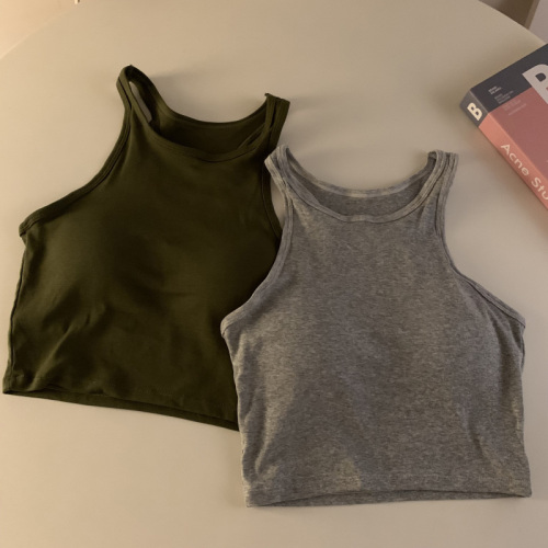 Summer Korean version versatile solid color inner vest for women slim and beautiful back tube top outer wear chest base