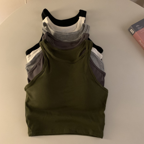 Summer Korean version versatile solid color inner vest for women slim and beautiful back tube top outer wear chest base