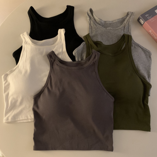 Summer Korean version versatile solid color inner vest for women slim and beautiful back tube top outer wear chest base
