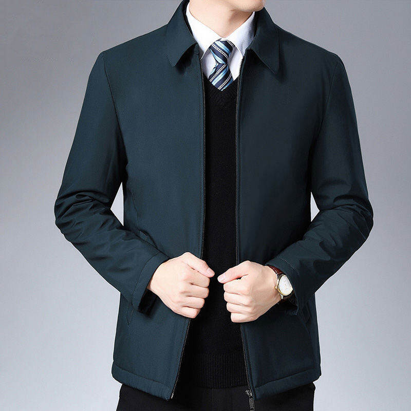 Versatile autumn coat, fashionable short solid color top, stand collar, pockets, long sleeves