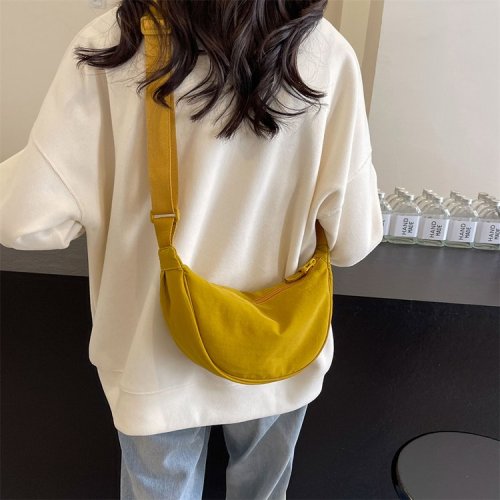 Simple lightweight small bag women's crossbody bag nylon dumpling bag women's versatile shoulder bag waterproof bag