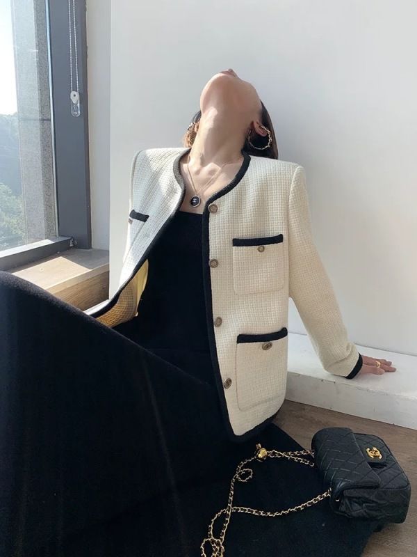 French style small fragrant jacket for women, loose and high-end autumn and winter new popular Korean style fashion top for small people