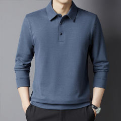 Men's autumn and winter new all-match T-shirts men's long-sleeved business casual T-shirts men's polo shirts long-sleeved
