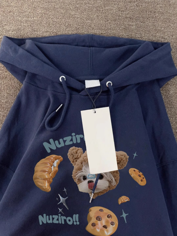 Chinese cotton composite milk silk 300g silver fox velvet 400g hooded sweatshirt for women