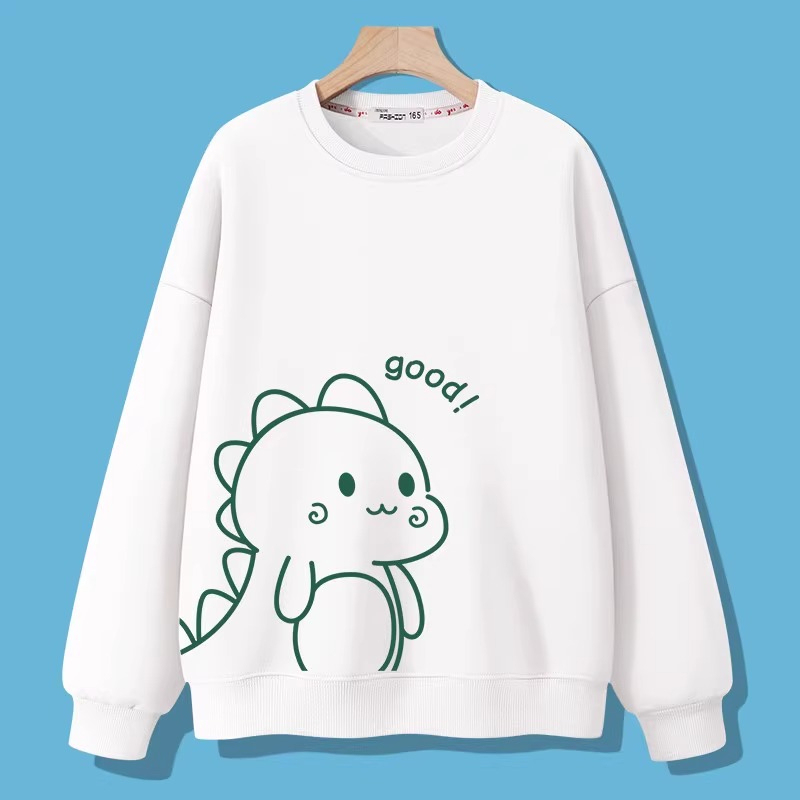 Imitation cotton Chinese cotton composite milk silk 320g silver fox velvet 420g round neck hooded double hood loose sweatshirt
