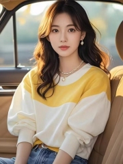 Early autumn Korean style women's sweatshirt with mixed colors, round neck and personalized cuff design