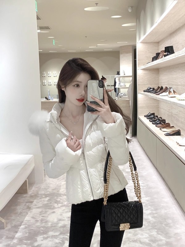 JustQinlulu waist autumn and winter new 90 velvet chao big fox fur collar waist down jacket women's jacket