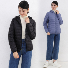 Autumn and winter new hooded lightweight and versatile solid color popular down jacket