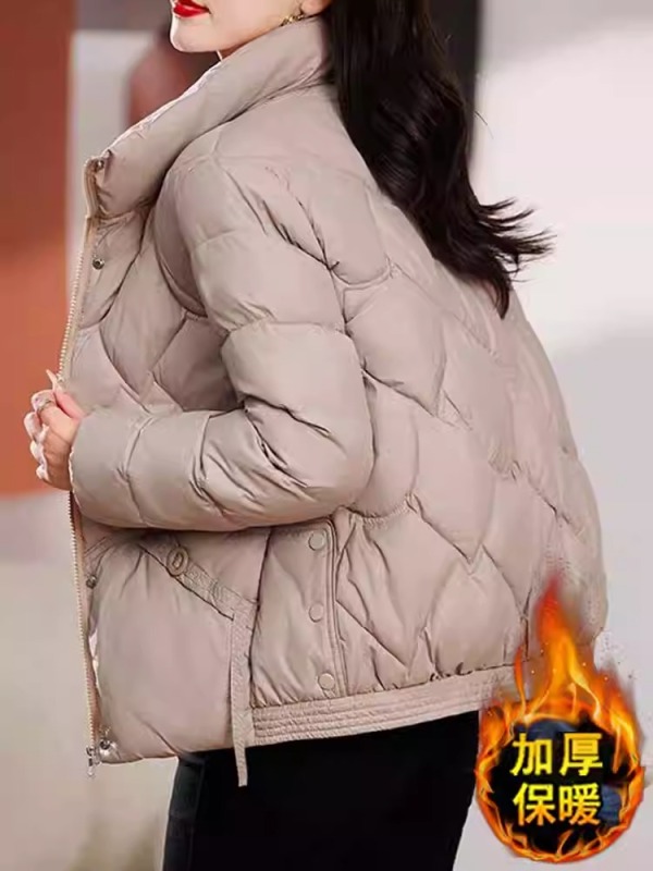 No-wash short Jiujiang cotton-padded clothes, new popular winter style, loose and thickened bread coats for women, trendy jackets