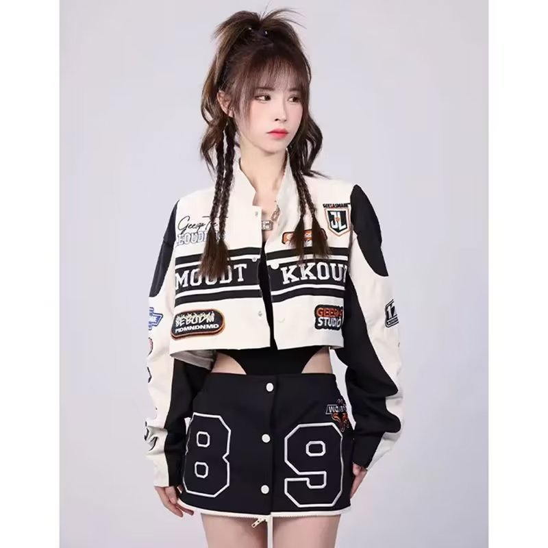 American style detachable motorcycle jackets for men and women retro hip-hop loose couple baseball jacket tops spring and autumn styles
