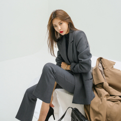 Official picture of ready-made spring clothes, new style, temperament small suit, nine-point pants, two-piece set, fashion suit