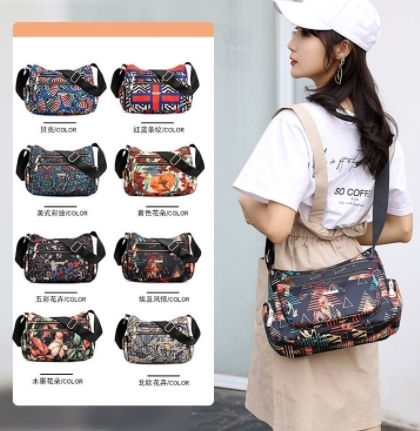 New Large Capacity Multi-compartment Mommy Print Dumpling Bag Shopping and Work Single Shoulder Diagonal Bag for Women