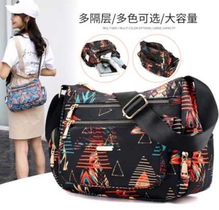 New Large Capacity Multi-compartment Mommy Print Dumpling Bag Shopping and Work Single Shoulder Diagonal Bag for Women