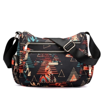 New Large Capacity Multi-compartment Mommy Print Dumpling Bag Shopping and Work Single Shoulder Diagonal Bag for Women