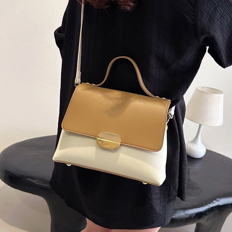 High-end texture niche bag, fashionable and simple one-shoulder crossbody bag, versatile portable small square bag for women