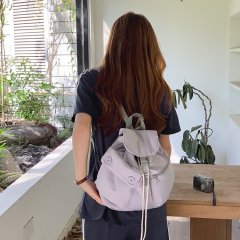Niche design multi-pocket drawstring nylon drawstring backpack female versatile student backpack