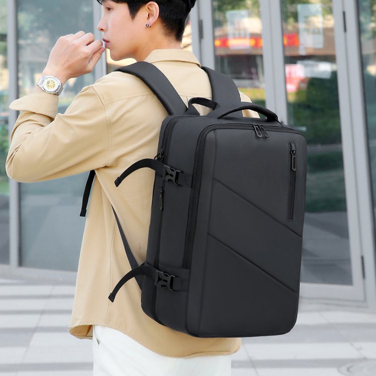 Travel backpack, simple large capacity, high-end business computer bag, expandable backpack
