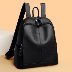 Backpack Women's Outdoor Leisure Student School Bag Soft Leather Bag