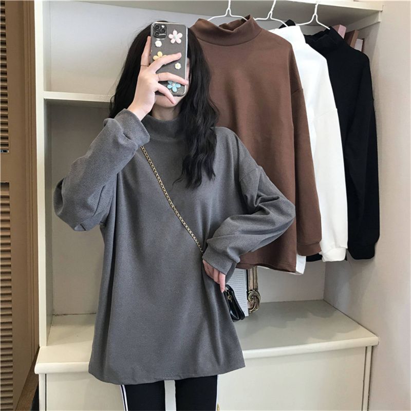 Women's turtleneck bottoming shirt with long sleeve top