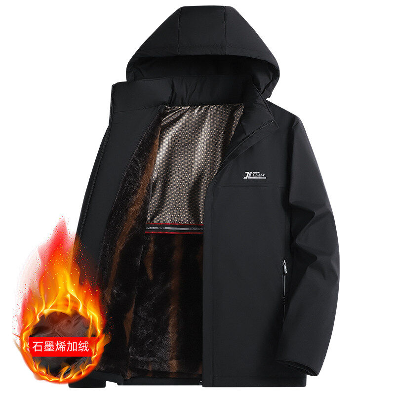 New winter clothing, cotton-padded jackets, coats, men's thickened down cotton-padded jackets, middle-aged and elderly cotton-padded jackets