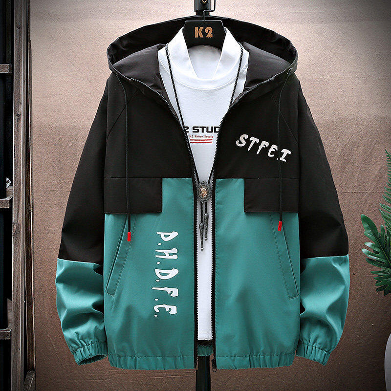 Spring new jacket men's trendy handsome casual loose jacket