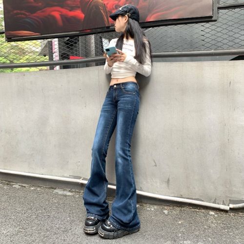 Spring fashion trend casual pants for women high waist bootcut pants