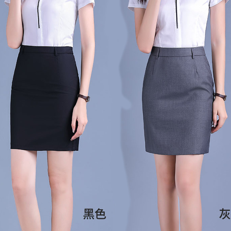 Korean style work skirt, black suit skirt, slim skirt, fashionable western skirt, elastic waist, work skirt, formal wear