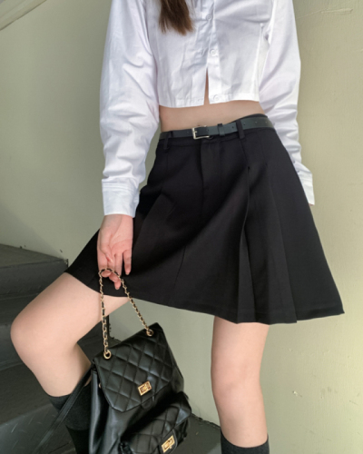 Pleated skirt women's new high waist skirt a line skirt suit skirt