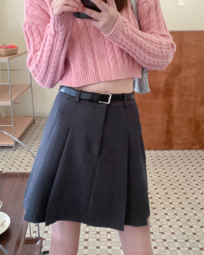 Pleated skirt women's new high waist skirt a line skirt suit skirt