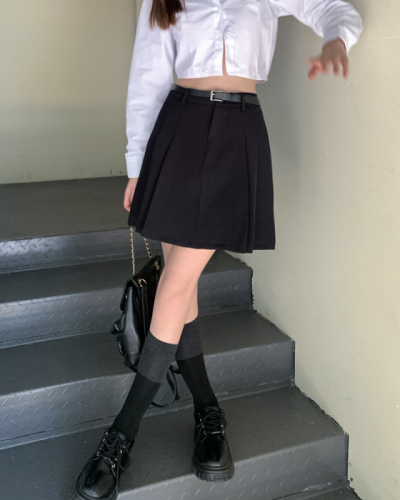 Pleated skirt women's new high waist skirt a line skirt suit skirt