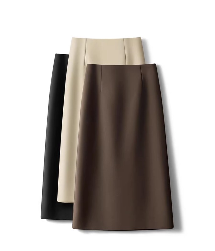 Commuting skirt women's autumn and winter new high-end slimming one-step skirt slit professional suit skirt hip skirt