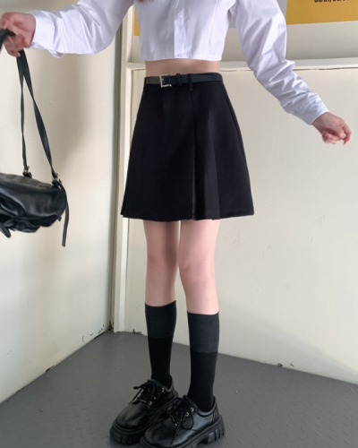 Pleated skirt women's new high waist skirt a line skirt suit skirt
