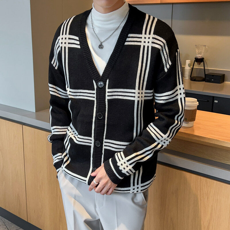 Autumn new Hong Kong style American Japanese style retro light mature style thickened high quality sweater