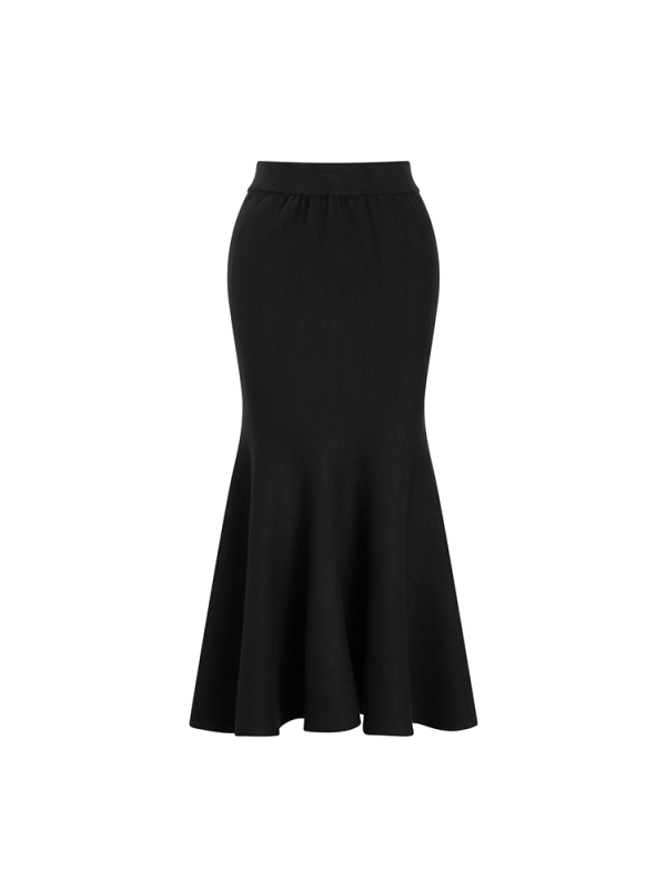 Sweet TIMI knitted skirt for women, autumn and winter French A-line slim hip skirt, retro temperament, versatile fishtail skirt