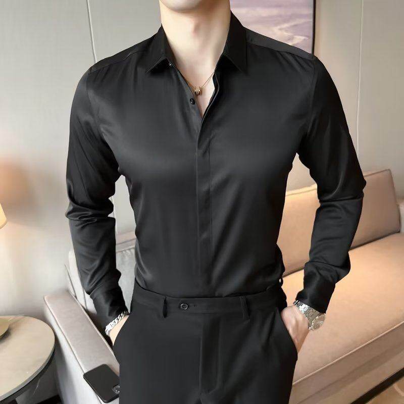 Long-sleeved, versatile new shirt, daily youthful, popular, slim, spring, simple for men
