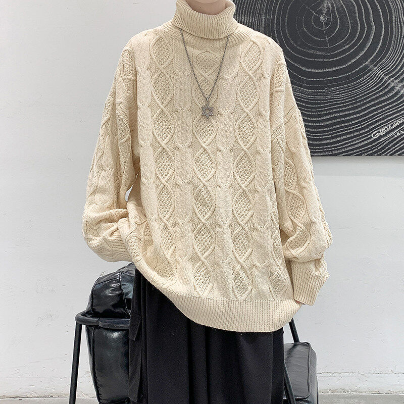 men's loose turtleneck sweater