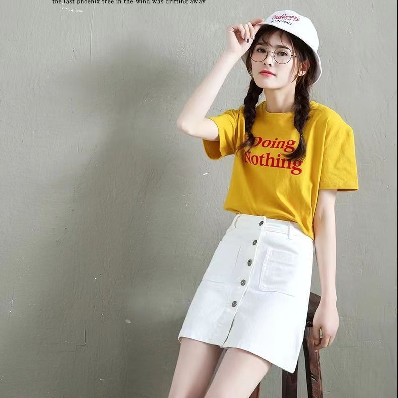 Autumn and winter fashionable A-line denim skirts