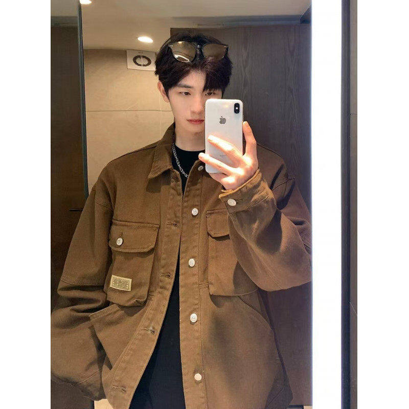 Fashionable Retro Workwear Denim Jacket New Fashion Brand Casual Jacket