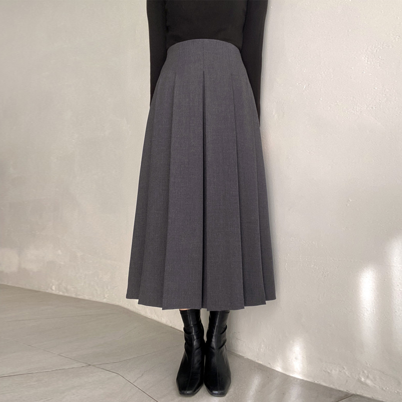 high waist pleated skirt