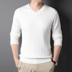 Men's new autumn and winter long-sleeved sweater sweater bottoming shirt V-neck