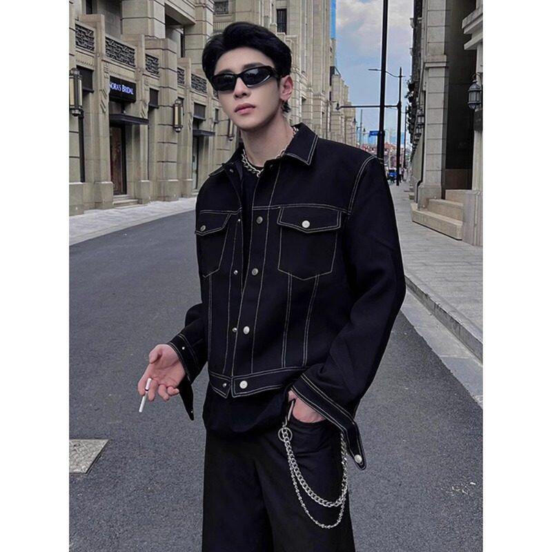 Suede jacket work casual jacket top
