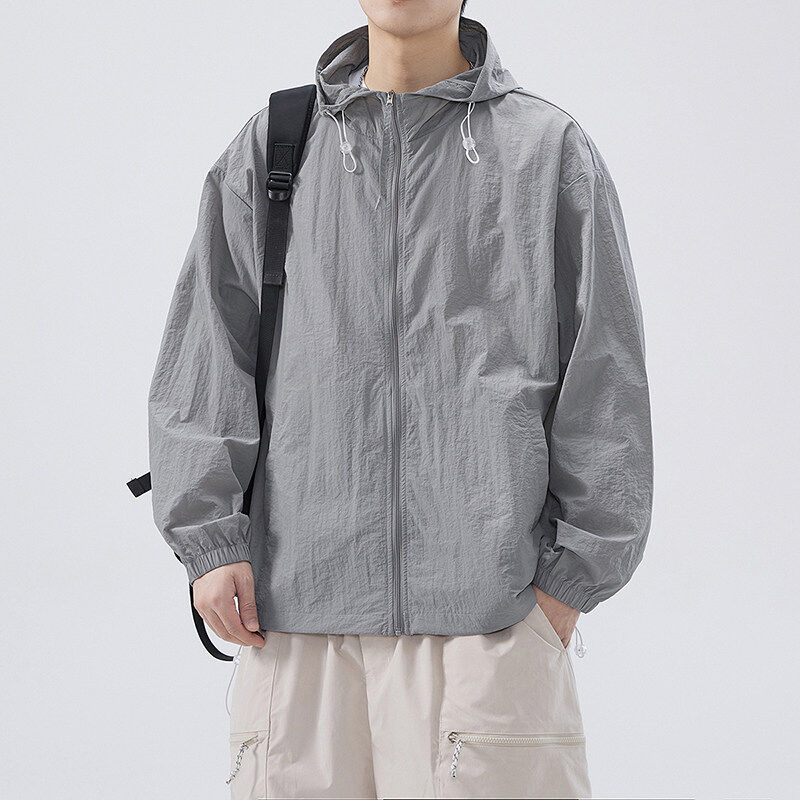 High-quality ice silk fashionable sun protection clothing for men and women, thin jacket